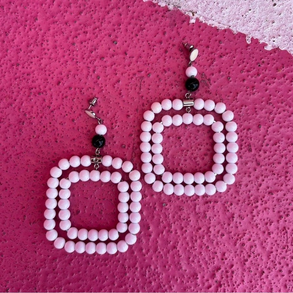 Marni Beaded Square Drop Earrings